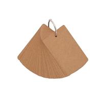 Lot de 50 feuilles de cartes non lignées avec anneaux de reliure pour vocabulaire, cartes de mots perforées, cartes d'étude non lignées pour apprendre les notes en classe