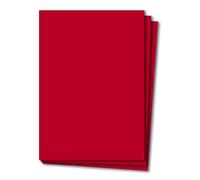 Lot de 50 feuilles de carton de bricolage DIN A4, rouge, 240 g/m², 21 x 29,7 cm, à bricoler, pour album photo, carte de menu, imprimable, bricolage créatif