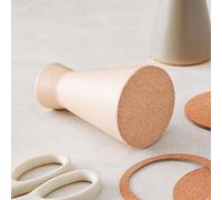 Lot de 50 feuilles de liège de 2 mm d'épaisseur avec revers pour décoration d'intérieur, protection de table, art mural et projets personnalisés (cercle)