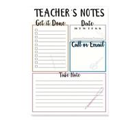 Lot de 50 feuilles de liste de contrôle pour enseignants, organiseurs de motivation, listes de choses à faire pour enseignants, fournitures scolaires et de bureau