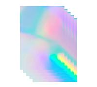 Lot de 50 feuilles de papier autocollant holographique imprimable en vinyle imperméable pour impression jet d'encre/laser 21,6 x 27,9 cm