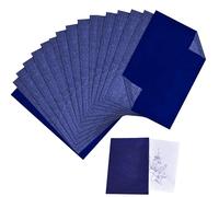 Lot de 50 feuilles de papier calque A4 - 21 x 29,7 cm (bleu) - Papier carbone - Papier bleu à écrire - Motif simple et parfait - Peut être utilisé plusieurs fois - Papier de transfert bleu pour papier