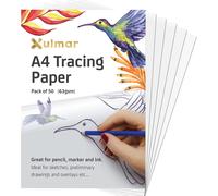 Lot De 50 Feuilles De Papier Calque A4 63 G/M² Pour Patrons De Couture, Superpositions De Dessin Et Croquis Sur Papier D'art Et Carnet De Croquis