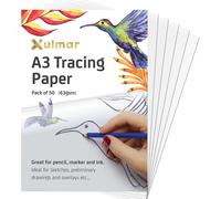 Lot De 50 Feuilles De Papier Calque A4 63 G/M² Pour Patrons De Couture, Superpositions De Dessin Et Croquis Sur Papier D'art Et Carnet De Croquis