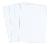 Lot de 50 feuilles de papier cartonné A4 blanc brillant 300 g/m² 380 microns pour travaux manuels