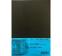 Lot de 50 feuilles de papier cartonné A4 Noir 160 g/m²