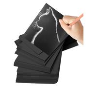 Lot de 50 feuilles de papier de bricolage noir 250 g/m² - Format A4 - Carton de couleur - Pour bricolage et décoration - Scrapbook - Invitations - Album photo