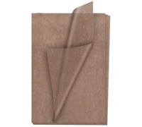 Lot de 50 feuilles de papier de soie YUNJU sans acide - Grande taille - 50,8 x 76,2 cm - Papier à découper pour loisirs créatifs et emballage - Marron