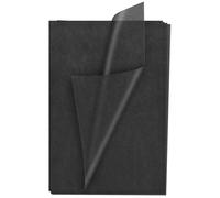 Lot de 50 feuilles de papier de soie YUNJU sans acide - Grande taille - 50,8 x 76,2 cm - Pour emballage de croquis et de découpe - Noir