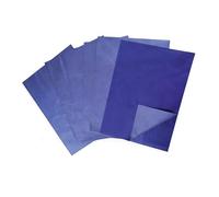 Lot de 50 feuilles de papier de transfert, papier calque bleu, papier calque pour bois, papier carbone à dessiner, papier graphite, autocopiant, papier calque A4 pour papier, bois, lin, 21 x 29,7 cm