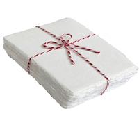 Lot de 50 feuilles de papier en coton recyclé fait à la main avec bord en coton recyclé pour cartes postales, invitations, travaux manuels et annonces (150 g/m², 10,2 x 15,2 cm, format A6)