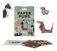 Lot de 50 feuilles de papier pour origami, 3D Papers Pups Origami Kit de papier Origami Pups Origami Set Paperpups, Cute Pups Origami Paper, Animaux de bricolage mignons pour enfants, débutants