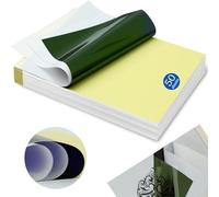 Lot de 50 Feuilles de Papier pour Stencil Tatouage Transfert, Cokaca Papier Transfert Tatouage, Format A4, 4 Couches, Compatible Thermocopieur Tatouage et Dessin Manuel, avec Motifs Clairs et Variés
