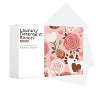 Lot de 50 feuilles de savon doux sans danger pour machine à laver, pour peaux sensibles, maison, voyage, université, dortoir, appartement, voyage d'affaires, camping, vacances