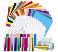Lot de 50 feuilles de traceur permanent Smart Vinyl pour Cricut Explore 3/Maker 3, film métallique pailleté, autocollant, film de transfert