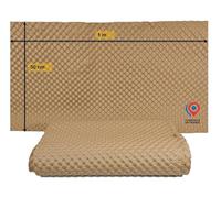 Lot de 50 feuilles papier bulle kraft biodégradable BioBul (0,5m x 1m) - Protection écologique pour déménagement, emballage colis, calage anti-choc recyclable, alternative au plastique.