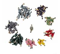 Lot de 50 figurines assises en plastique 1:32 pour diorama - Personnes miniatures - Modèle à l'échelle - Figurines humaines pour scène architecturale de foule