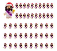 Lot de 50 figurines Little Jésus - Design original - Mini figurines de Je-sus en vrac - Petites figurines de Pâques à cacher et à chercher à l'école du dimanche - Cadeaux religieux à partager (violet)
