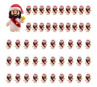 Lot de 50 figurines Little Jésus - Design original - Mini figurines de Je-sus en vrac - Petites figurines de Pâques à cacher et à chercher à l'école du dimanche - Cadeaux religieux à partager (rouge)