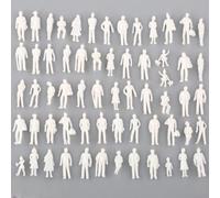 Lot de 50 figurines miniatures blanches à l'échelle 1:75, modèle architectural humain pour table de sable et projet de paysage de jardin, couleur blanche (100 pièces)