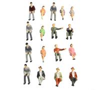 Lot de 50 figurines peintes à l'échelle 1/32 pour modélisme ferroviaire 1 paysage et rue
