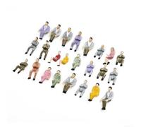 Lot de 50 figurines peintes assises pour chemin de fer, idéales pour les scènes de train et les plates-formes de gare à l'échelle 1 50