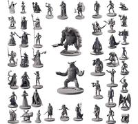 Lot de 50 figurines uniques de RPG fantastiques pour Donjons et Dragons, jeux de rôle Pathfinder, non peints, parfaits pour D&D