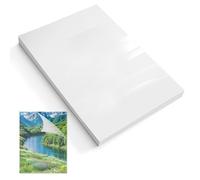 Lot de 50 films de plastification A7 autocollants à froid avec grattoir pour cartes de visite, photos
