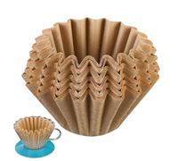 Lot de 50 filtres à café en forme de gâteau | Papier filtrant blanc à service unique pour 1 à 4 tasses, cake Cup - Bol en papier pour machines à café, brassages, compte-gouttes et cafés