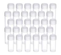 Lot de 50 flacons d'échantillons en plastique transparent de 5 ml avec couvercle