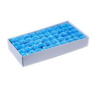 Lot de 50 fleurs de savon artisanales - Carnations - Sky Blue