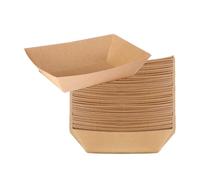 Lot de 50 gamelles jetables en papier kraft recyclables pour animaux de compagnie