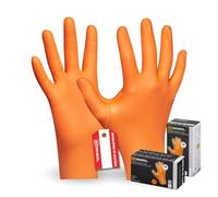 Lot de 50 gants jetables Orange Nitril Ultra Grip Taille M