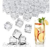 Lot de 50 glaçons carrés écrasés en cristal acrylique artificiel pour remplissage de vases, décoration de table, cadeaux de fête, mariage, accessoires de photographie, présentoir alimentaire, loisirs