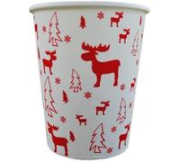 Lot de 50 gobelets en carton de Noël sans anse « Elch » 200 ml - Différentes quantités (lot de 50)