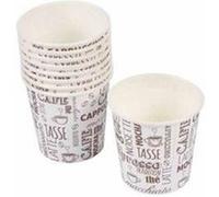 Homéa Réception, Set de 50 Gobelets Expresso en Carton 12Cl Blanc Imprime