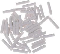 Lot de 50 gommes de rechange en caoutchouc blanc avec recharges, gommes à croquis, adaptées pour l'école/le bureau, fournitures de correction pour porte-mine (5 x 25 mm)