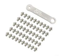 Lot de 50 goupilles à vis antidérapantes pour pédales de vélo avec clous en acier inoxydable et alliage d'aluminium et clé en fleur de prunier pour une performance optimale (2)