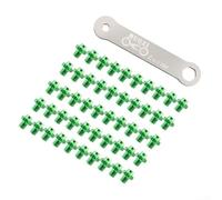 Lot de 50 goupilles à vis hexagonales antidérapantes en acier inoxydable/alliage d'aluminium avec clé (10)
