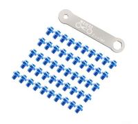 Lot de 50 goupilles antidérapantes pour pédales de vélo avec lous hexagonaux en acier inoxydable de 6 mm pour VTT, argenté (9)