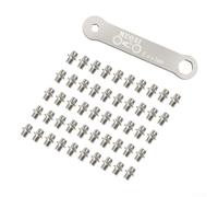 Lot de 50 goupilles antidérapantes pour pédales de vélo avec n acier inoxydable pour pédales plates de VTT, argenté (1)