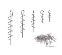 Lot de 50 goupilles de centrage pour pêche à leurres souples avec mécanisme de verrouillage à ressort compatible avec les appâts à ver et les leurres de pêche pour des lancers plus lisses et un