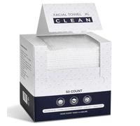 Lot de 50 grandes lingettes sèches jetables en viscose biodégradables, super douces et épaisses, mouchoirs quotidiens pour peaux sensibles, démaquillage, nettoyage du visage, allaitement, voyage