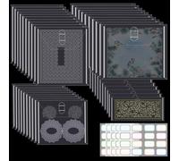 Lot de 50 grandes pochettes de rangement pour timbres et matrices de découpe - 96 étiquettes autocollantes - 5 tailles - En plastique transparent - Pour matrices de découpe, pochoirs, albums, photos,