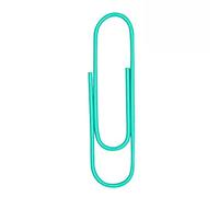 Lot de 50 grands trombones Jumbo de 100 mm de long - Accessoires de fournitures de bureau - Aiguille à papier mignonne - Marque-page robuste (turquoise)