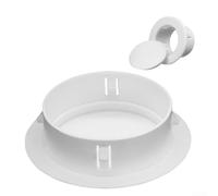 Lot de 50 grilles d'aération rondes en plastique pour systèmes CVC à fixation murale, conçues pour dissimuler et protéger les ouvertures de ventilation 40-150 mm
