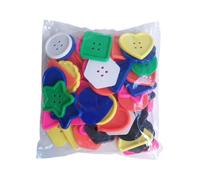 Lot de 50 gros boutons colorés aux formes géométriques pour loisirs créatifs