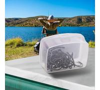 Lot de 50 hameçons de pêche à la carpe à tige incurvée avec hameçons barbelés pour les pêcheurs à la ligne 2# 4# 6# 8# 10# (6#)