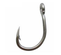 Lot de 50 hameçons de pêche Solides en Acier Inoxydable for Gros Poissons, appâts for Thon, for la pêche au Lancer au Bord des rivières et des Lacs(8 UK)