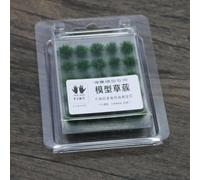 Lot de 50 herbes statiques décoratives pour touffes - Idéal pour les chemins de fer et les jardins (vert foncé)